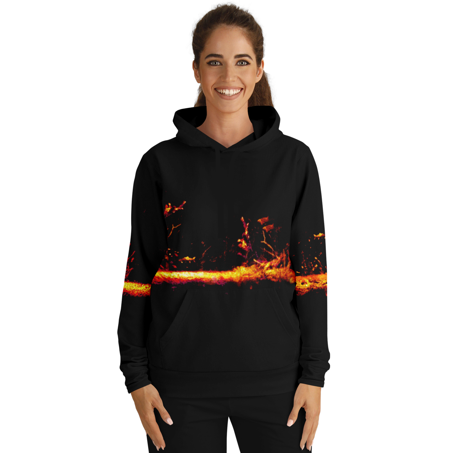 Sonar Live Hoodie with sonar pattern design, tri-blend fabric, and cozy fit ideal for fishing enthusiasts.