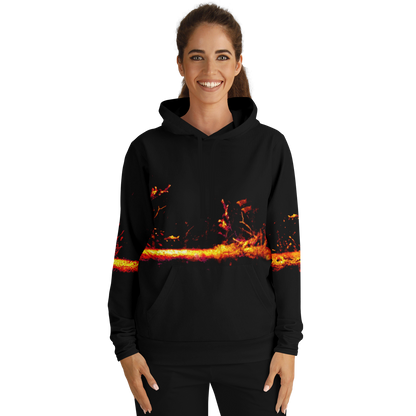 Sonar Live Hoodie with sonar pattern design, tri-blend fabric, and cozy fit ideal for fishing enthusiasts.