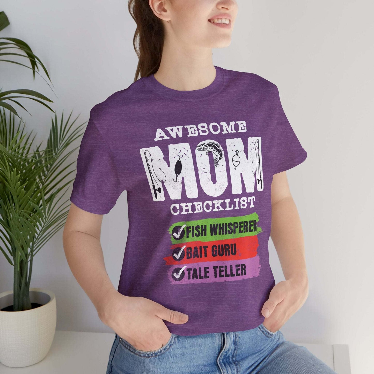 Awesome Fishing Mom Checklist T-Shirt