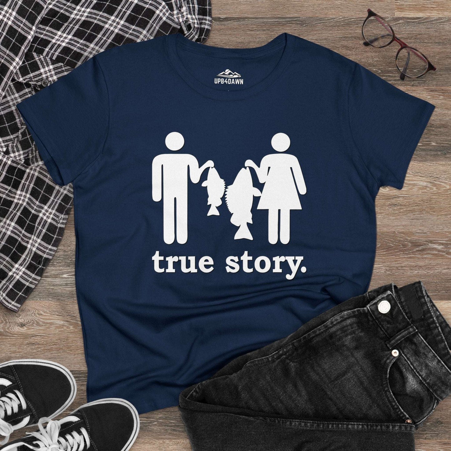 True Story Little Fish Big Fish T-Shirt - Women's Cut