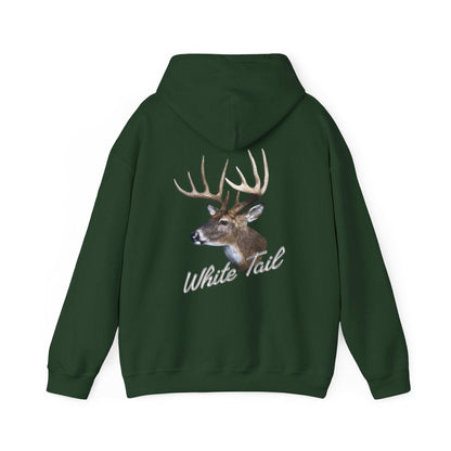 White Tail Hunter's Tribute Hoodie - Double Sided - Cotton/Poly Blend