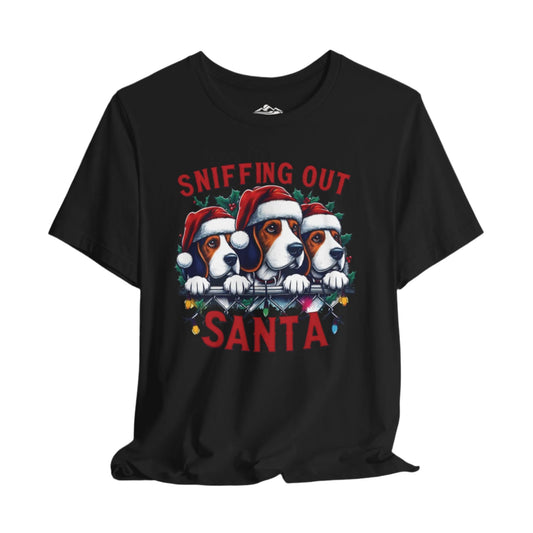 Sniffing Out Santa Christmas Beagles T-Shirt