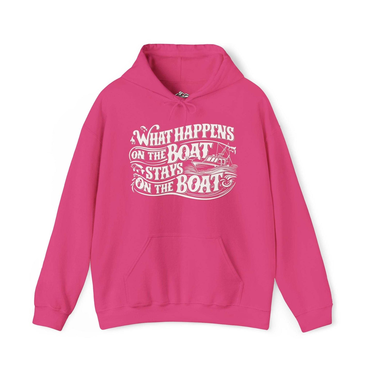 What Happens on the Boat, Stays on the Boat - Cotton/Poly Blend Hoodie - 7 Color Choices