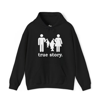 True Story Little Fish Big Fish Hoodie - Cotton/Poly Blend