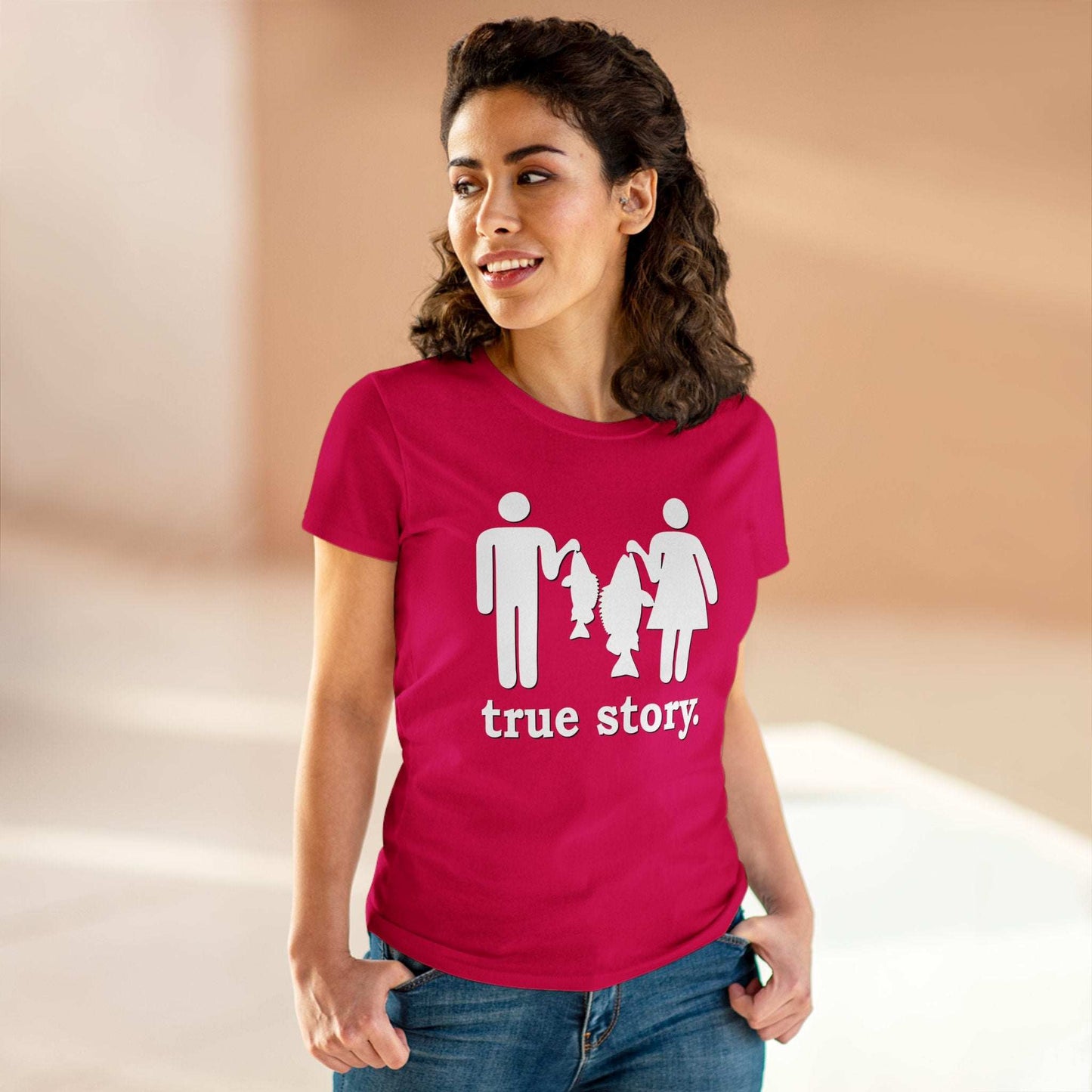 True Story Little Fish Big Fish T-Shirt - Women's Cut