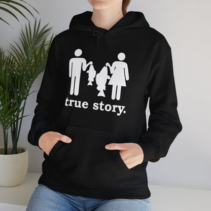 True Story Little Fish Big Fish Hoodie - Cotton/Poly Blend