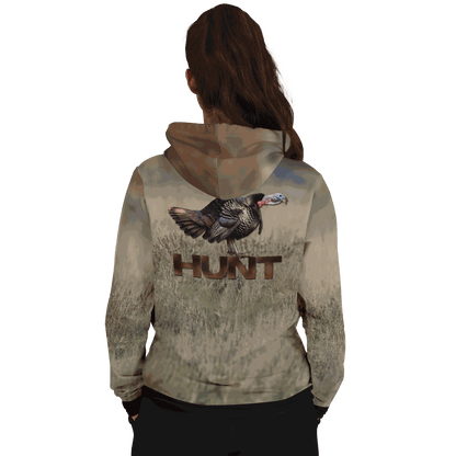 Turkey Hunter Plains Gobbler Hoodie - Tri-Blend