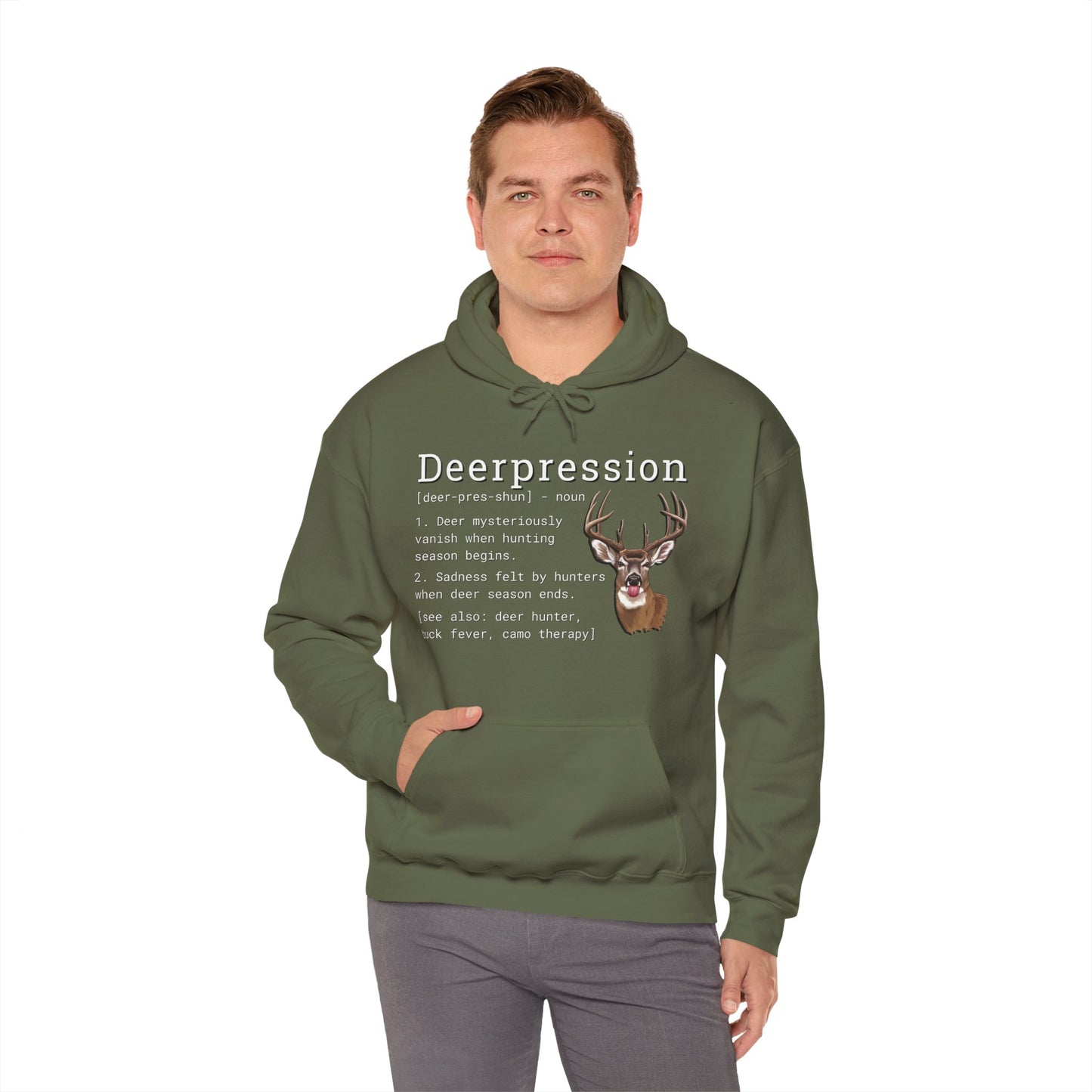 Deerpression Hoodie - Cotton/Poly Blend