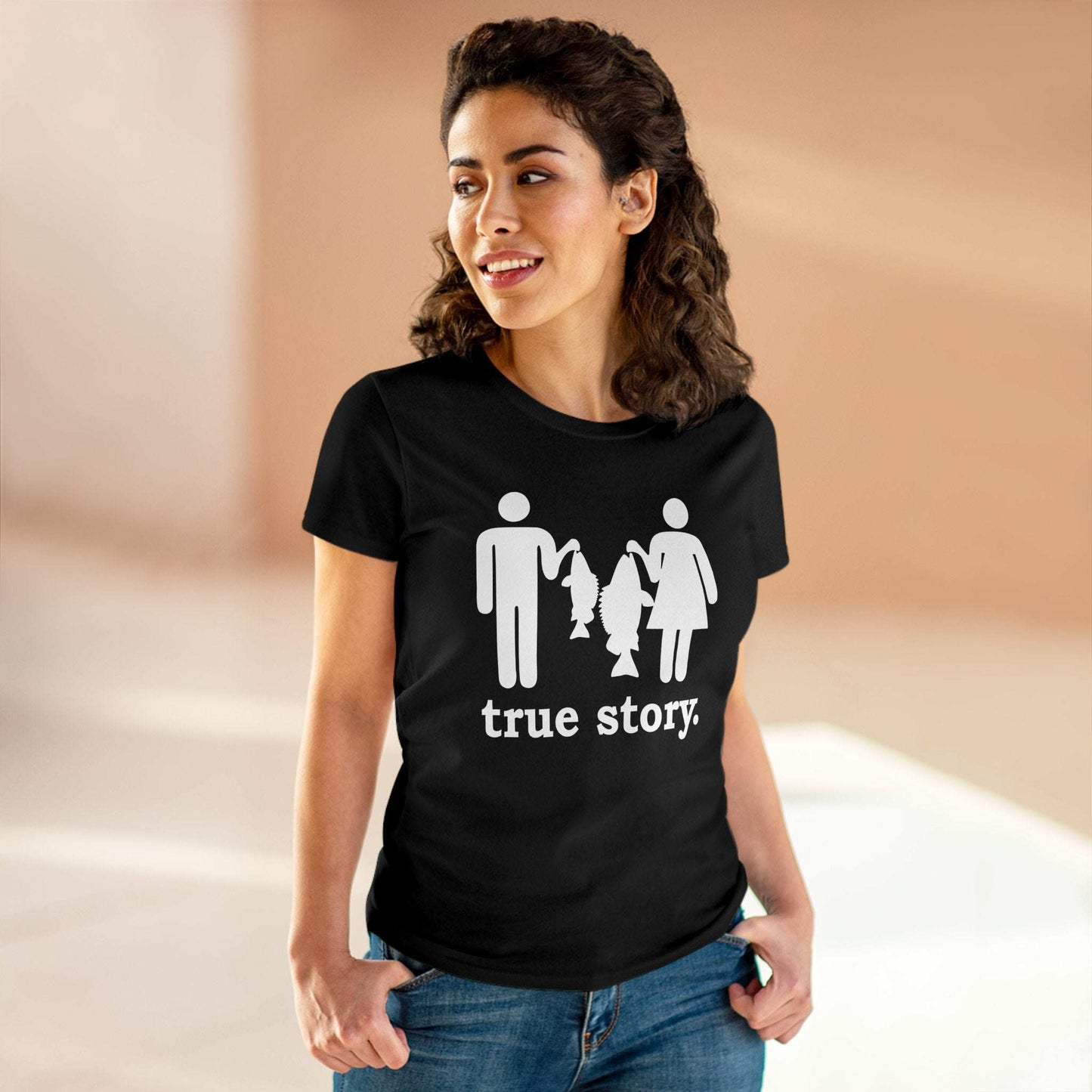 True Story Little Fish Big Fish T-Shirt - Women's Cut