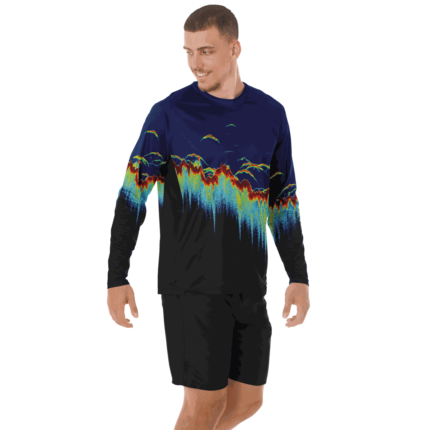 Men's Sonar Scan Long Sleeve Sun Protection Performance Shirt