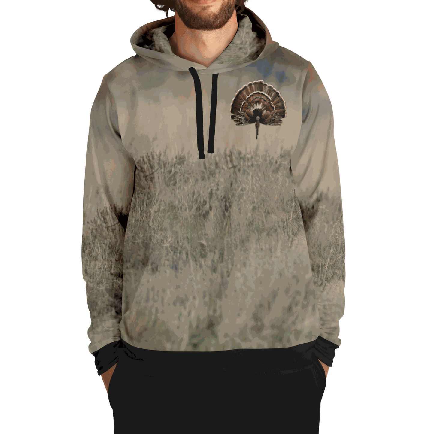 Turkey Hunter Plains Gobbler Hoodie - Tri-Blend