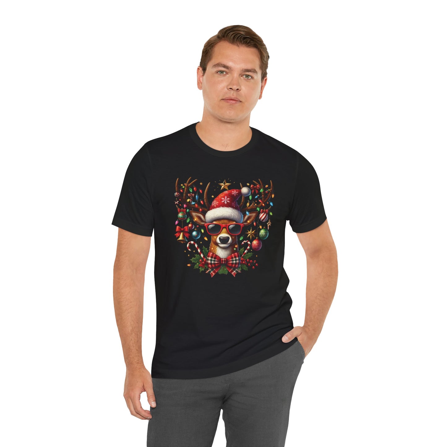 Christmas Deer with Ornaments T-Shirt