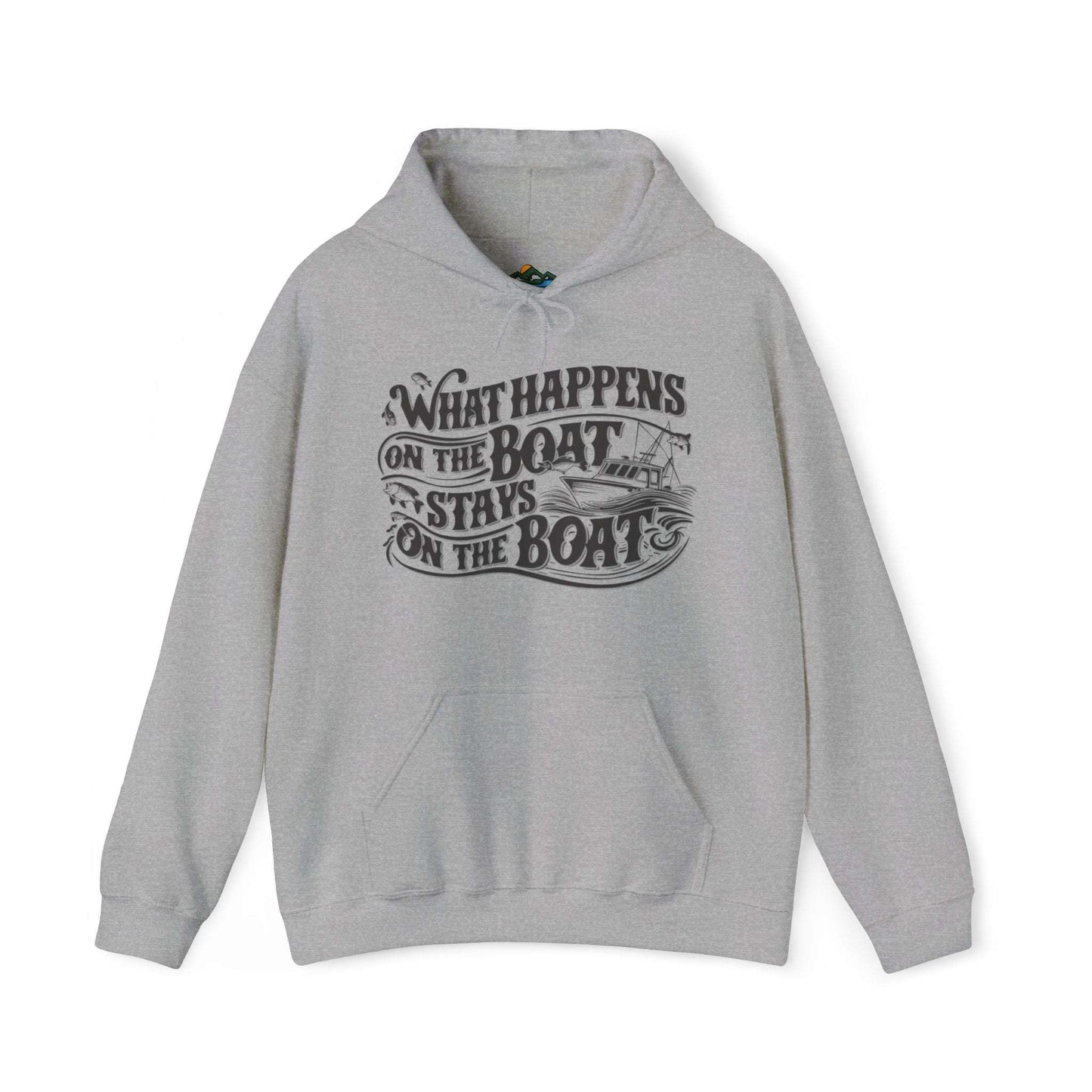 What Happens on the Boat, Stays on the Boat - Cotton/Poly Blend Hoodie - 7 Color Choices