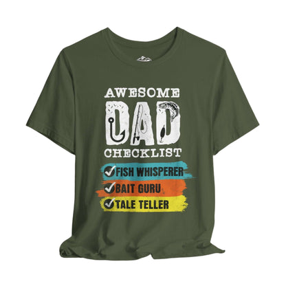 Awesome Fishing Dad Checklist T-Shirt