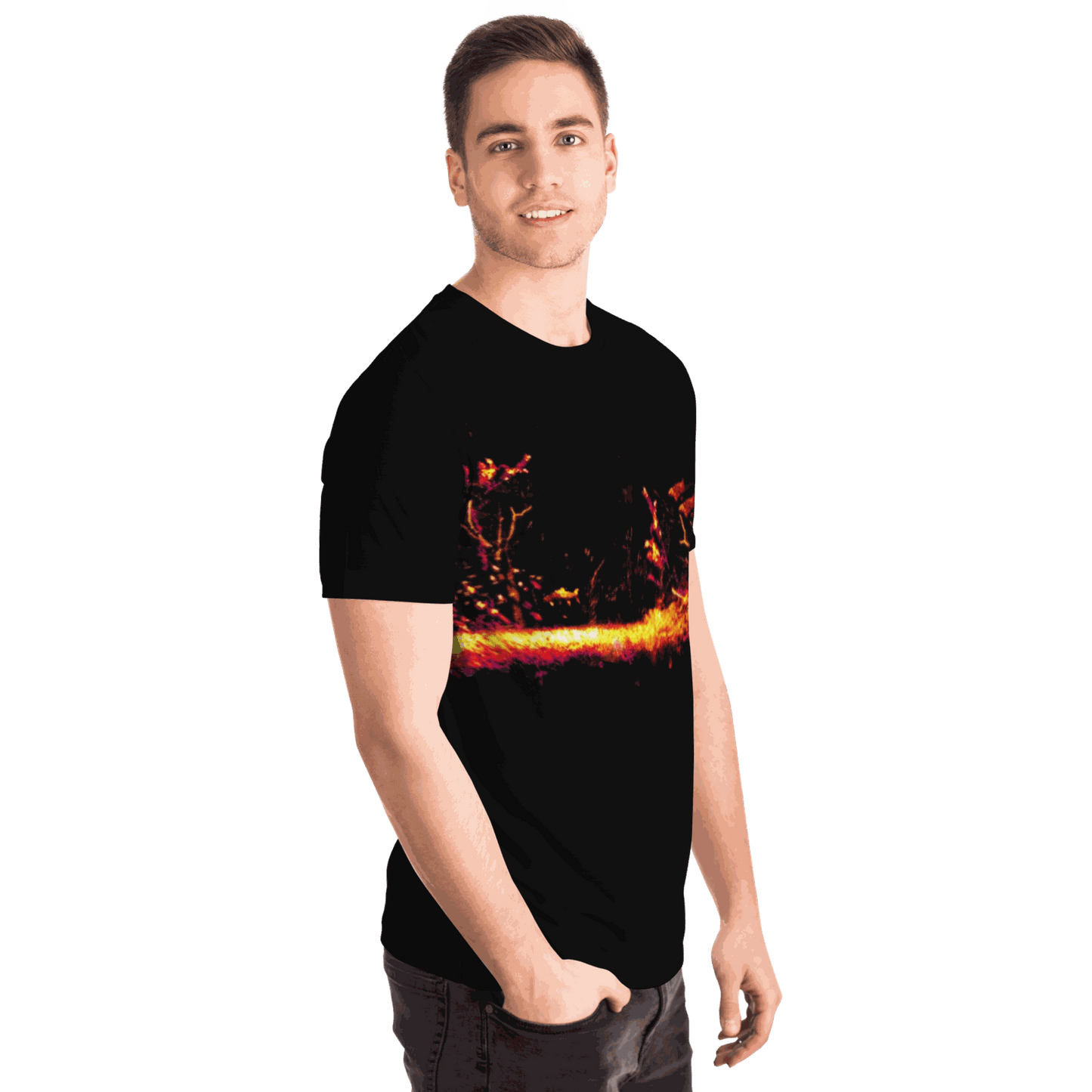 Sonar Live Short Sleeve T-shirt with vibrant sonar screen pattern.