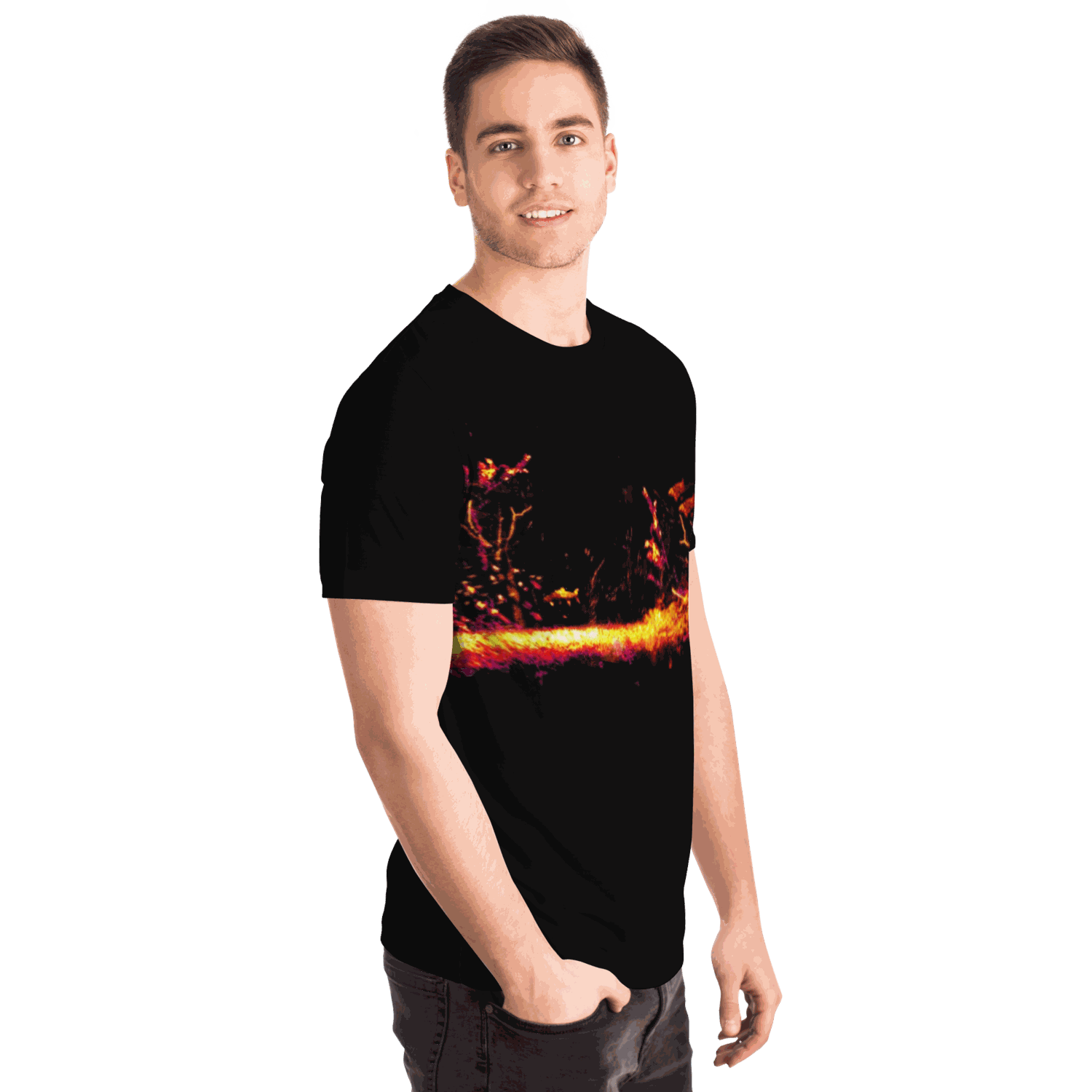 Sonar Live Short Sleeve T-shirt with vibrant sonar screen pattern.