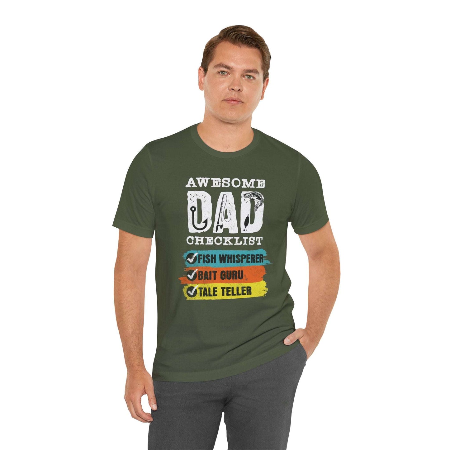 Awesome Fishing Dad Checklist T-Shirt