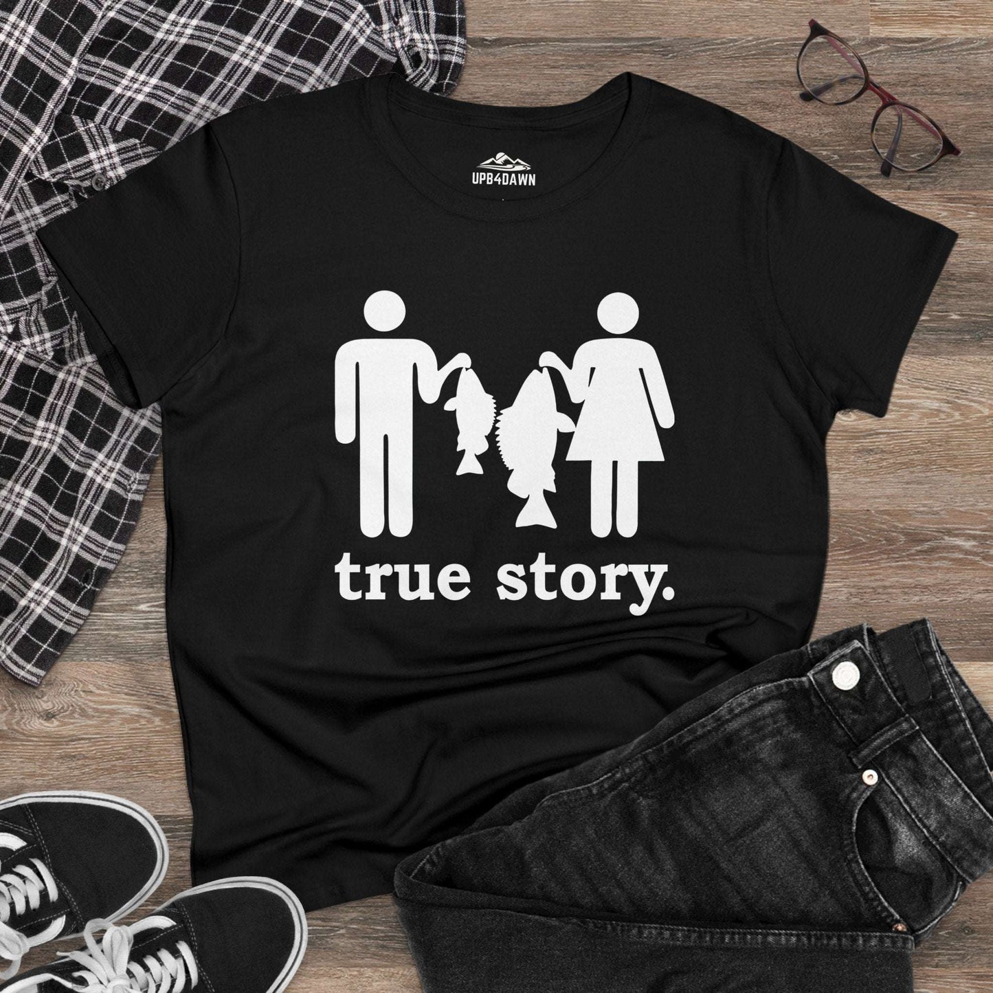 True Story Little Fish Big Fish T-Shirt - Women's Cut