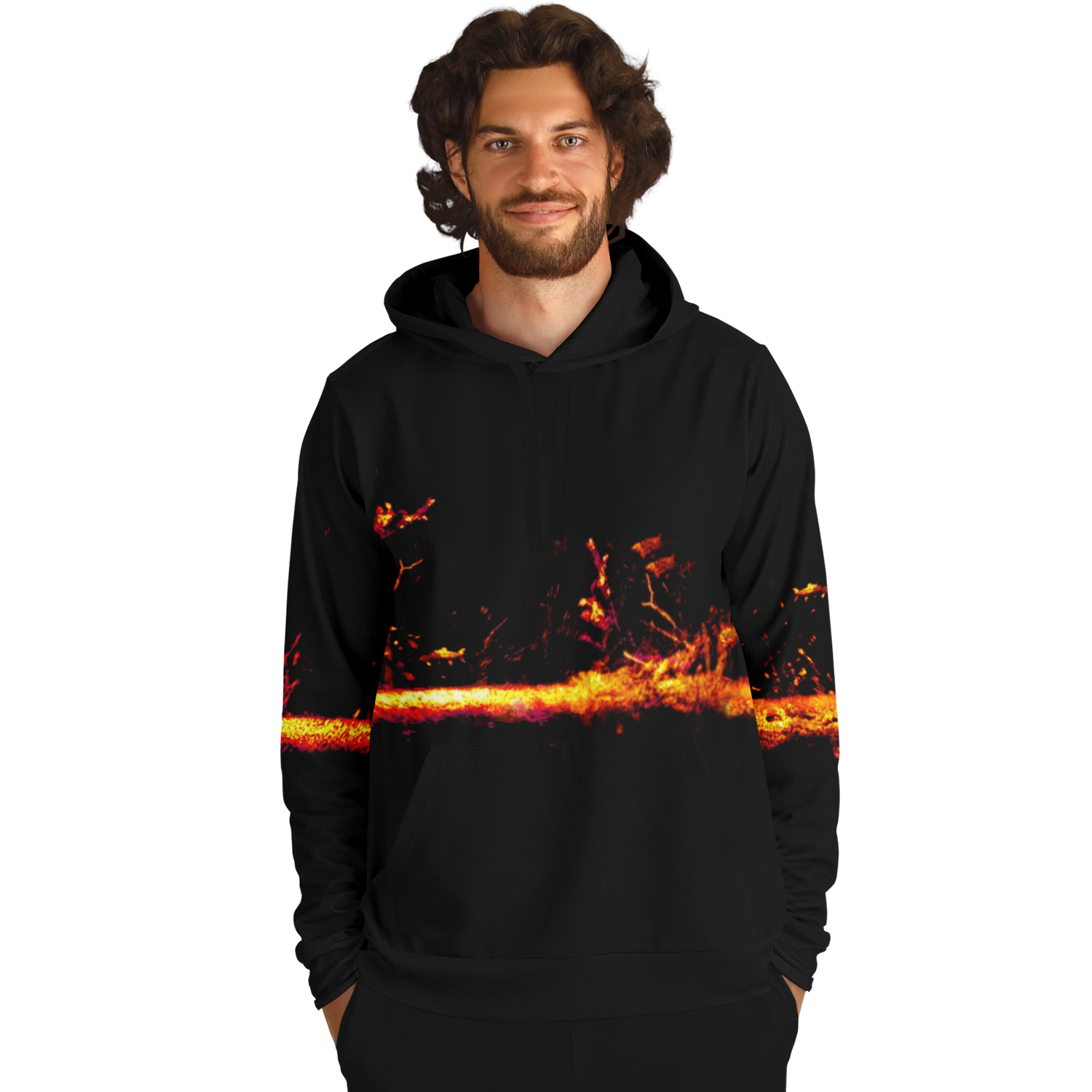 Sonar Live Hoodie with customizable sonar pattern design, tri-blend fabric.