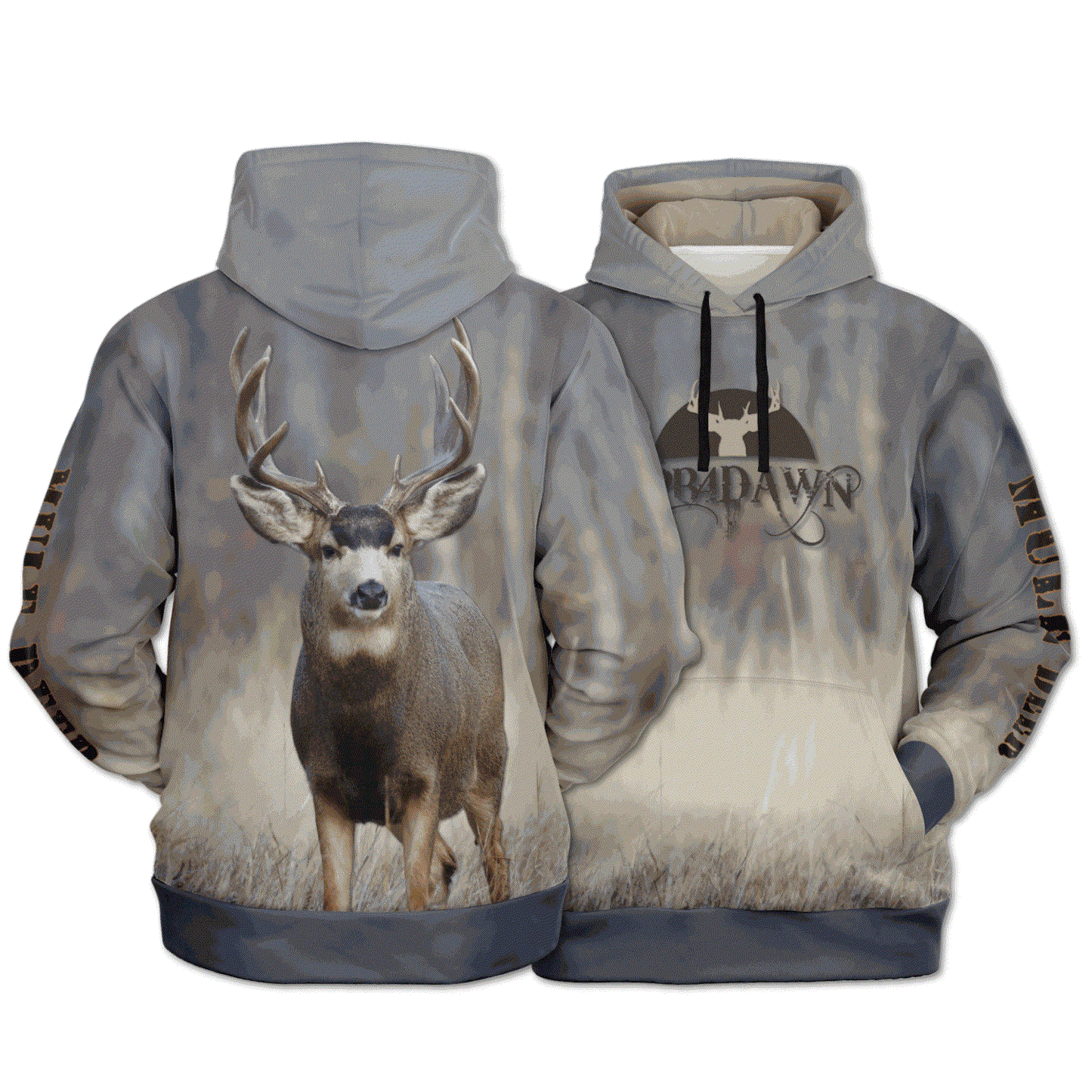 Majestic Mule Deer Hoodie - Tri-Blend