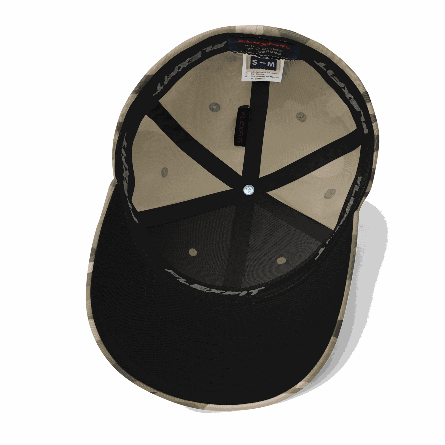 A camouflage athletic hat featuring the Bent on Chrome logo embroidered in white on the front. The cap has a structured design with a curved brim.