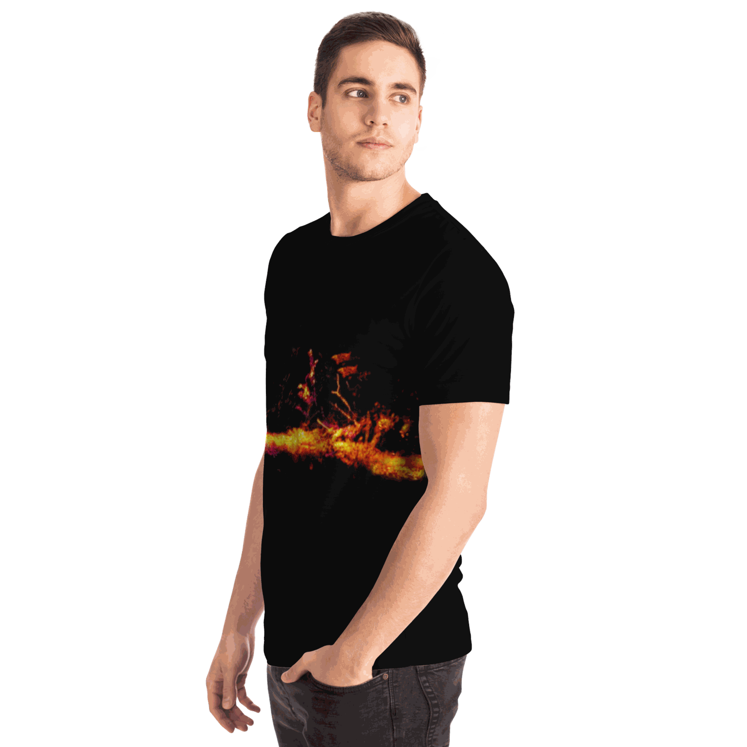 Sonar Live Short Sleeve T-shirt with vibrant sonar screen design, unisex regular fit.